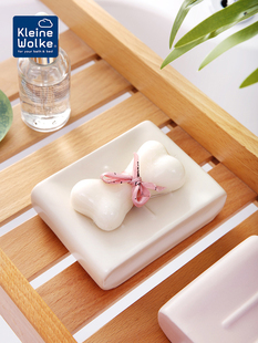 Kleine Wolke德国进口陶瓷皂盒免打孔皂盒可及豪华风格储物架盒