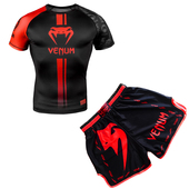 套装 毒液训练散打短袖 短裤 格斗跑步运动健身搏击UFC拳击T恤定制