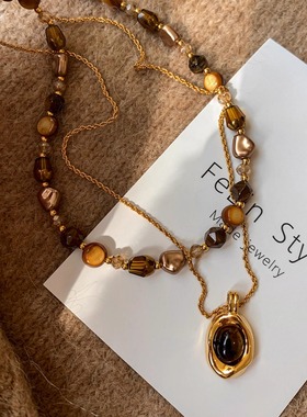 轻奢小众高级感毛衣链项链