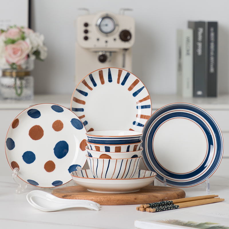 瀚宸日式饭碗景德镇陶瓷餐具青瑶碗盘家用单个碗碟19.9元