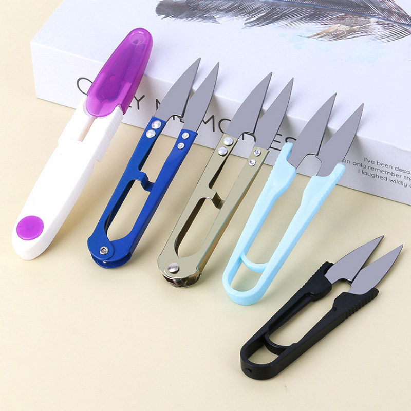 塑料纱剪彩色型家用线头剪袋装十字绣线头剪鱼线剪缝纫小剪刀