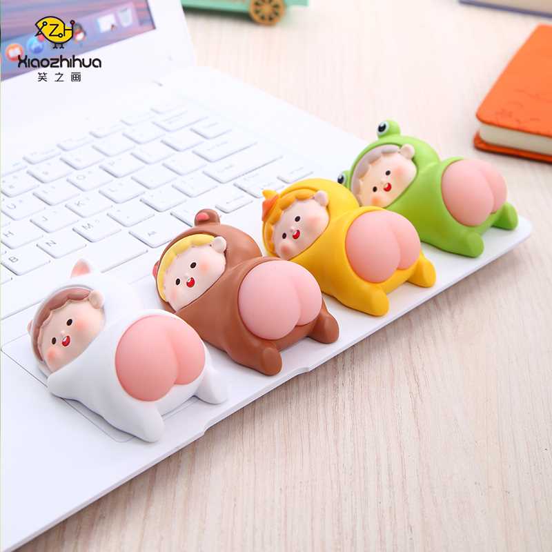 解压电脑桌面装饰不生气小摆件屁屁君办公室控制情绪稳定毕业礼物