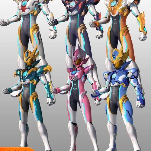 神兽金刚6地球之盾玩具人偶全套变形机器人第六季5合体机甲儿童男