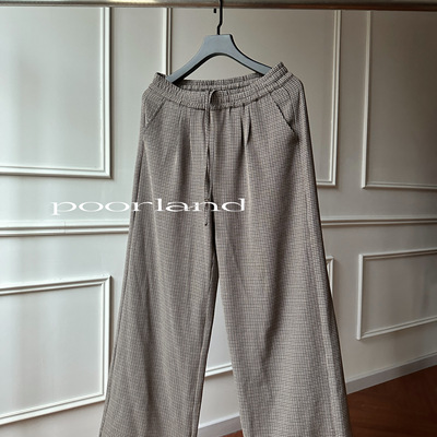 [TR千鸟格]慵懒松弛威尔士亲王A字宽松西裤休闲裤PoorLandCK0903