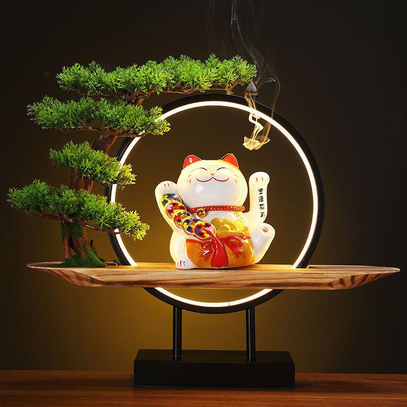 摇手招财猫发财猫大小摆件自动招手店铺开业家居客厅礼物存钱罐