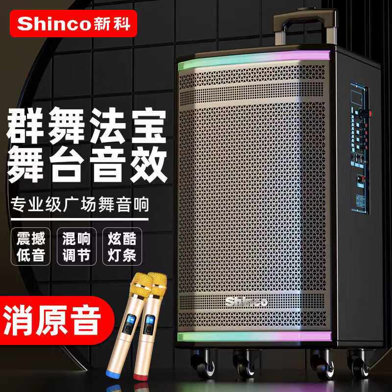 新科Z19广场舞音响户外唱k歌带无线话筒专业舞台演出蓝牙家用低音