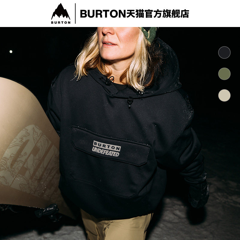 BURTON X UNDEFEATED联名款男女连帽衫防泼水宽松户外卫衣310141