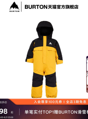 BURTON伯顿官方25-26雪季新品儿童2L One Piece连体服保暖221741