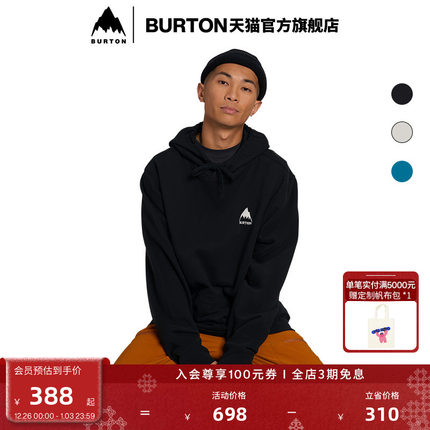 BURTON伯顿官方男女 MOUNTAIN PULLOVER 连帽卫衣抓绒保暖203891