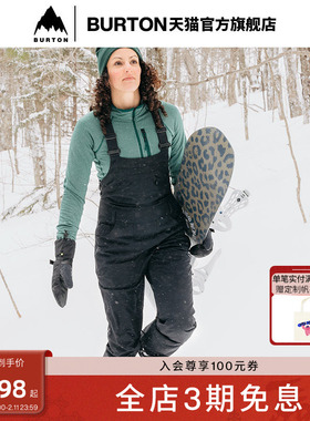 BURTON伯顿官方女士AVALON GORE-TEX 2L滑雪背带裤舒适999851