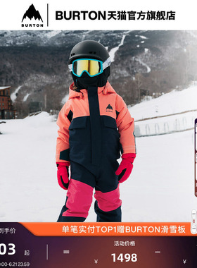 BURTON伯顿官方25-26雪季新品儿童2L One Piece连体服保暖221741
