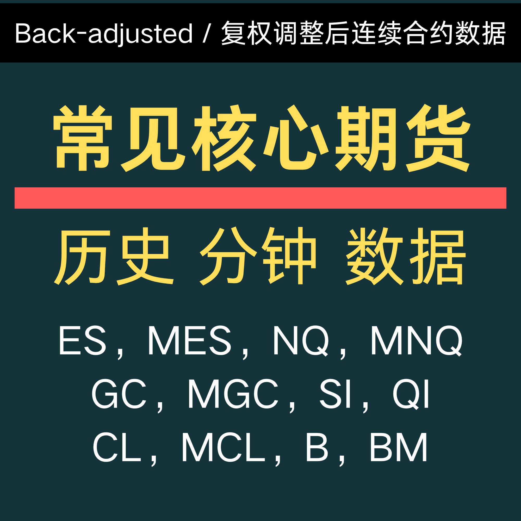 国际 期货 1 分钟 1min 高频 历史数据 量化 回测 NQ 黄金 白银