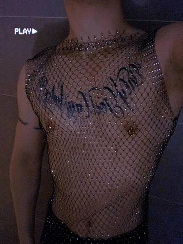 烫钻百搭夜店上衣无袖XINGCGLS