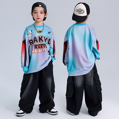 哈尼酷男童美式嘻哈风街舞演出服