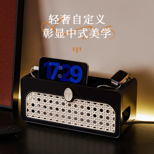 路由器放置架wifi收纳盒台面置物架免打孔复古风电视机顶盒托架子