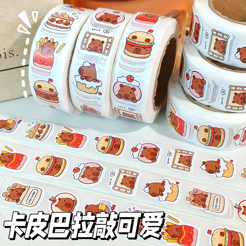 卡皮巴拉卷卷贴纸ins高颜值