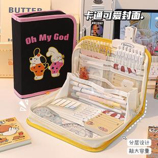 书本book笔袋大容量高颜值ins风初中女生新款 文具收纳加厚铅笔盒