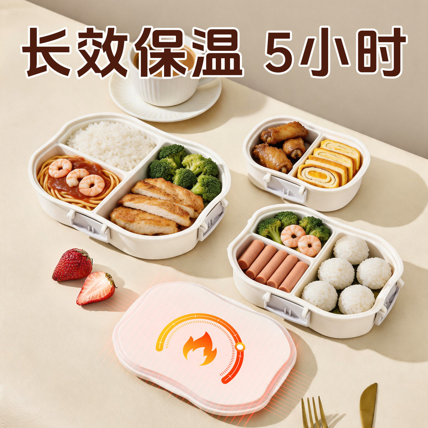 长效保温饭盒学生上班族分格便当盒微波炉专用夏季冷藏保冷保鲜盒