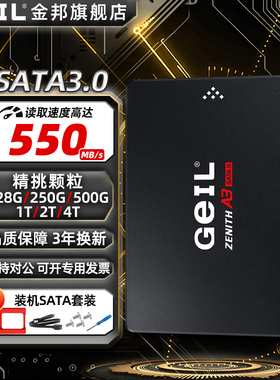 GeIL金邦A3 SATA3固态硬盘128/256/500G1T2T 4TB电脑台式机SSD