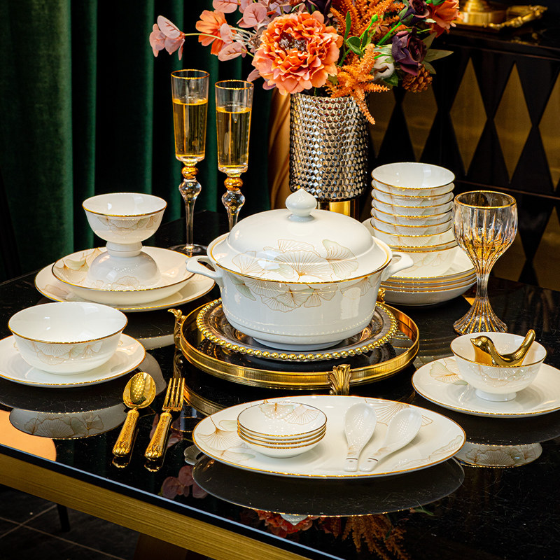 碗碟套装家用2026新款高颜值碗盘景德镇陶瓷碗盘乔迁餐具礼盒套装,餐饮具,餐具礼盒,淘宝优惠券,粉丝福利购,淘宝优惠卷