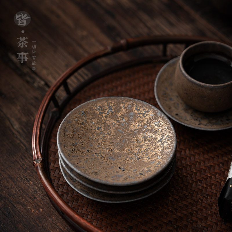 复古陶瓷杯垫中式轻奢功夫茶具茶道隔热垫防烫茶杯垫子杯托餐垫小,餐饮具,茶道/零配,淘宝优惠券,粉丝福利购,淘宝优惠卷