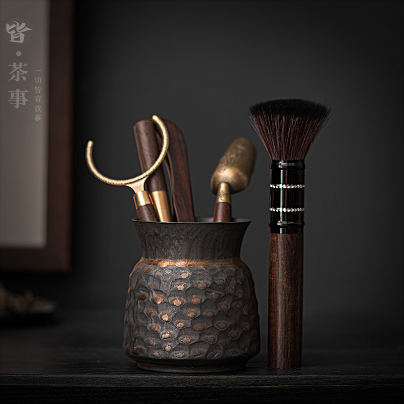 茶道六君子套装茶夹茶针茶勺茶笔