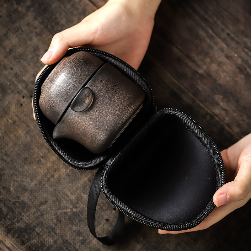 复古快客杯中式粗陶防烫一壶二杯陶瓷便携式随身旅行功夫茶具套装,餐饮具,功夫茶具,淘宝优惠券,粉丝福利购,淘宝优惠卷