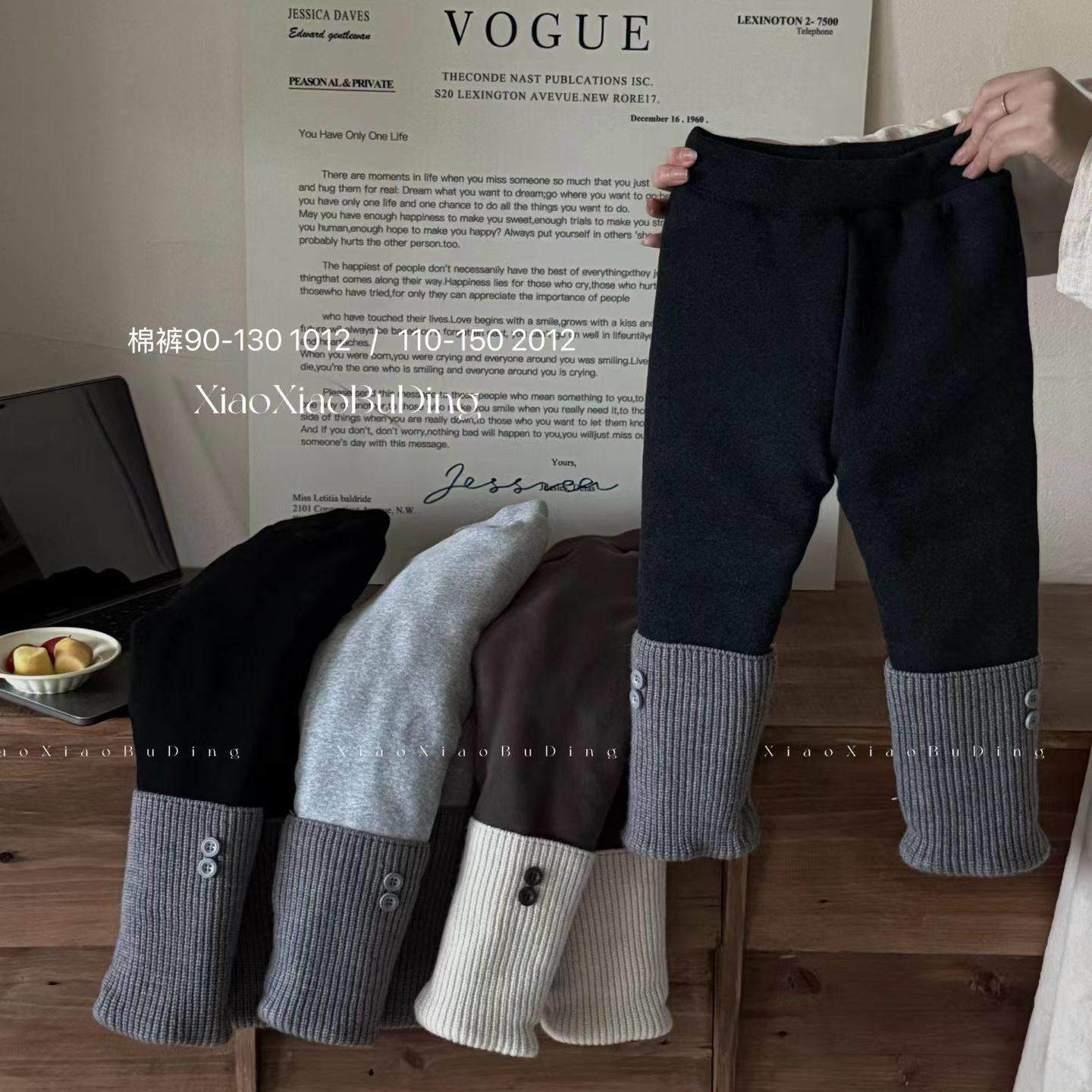 小布丁女童1200克羊绒蚕丝加厚保暖打底裤东北零下15一条过冬裤子