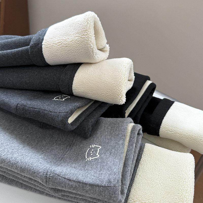 冬季新款女童加绒裤子外穿儿童一体绒加厚打底裤特厚宝宝保暖棉裤