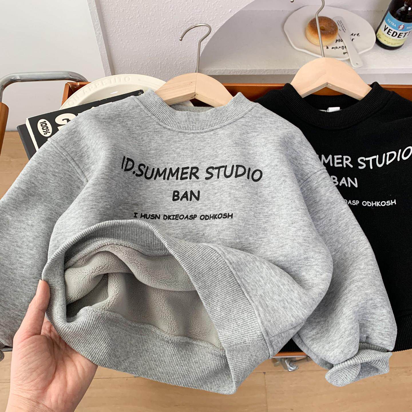 男童冬装加绒卫衣2025新款儿童韩版套头保暖打底衫宝宝冬季上衣潮