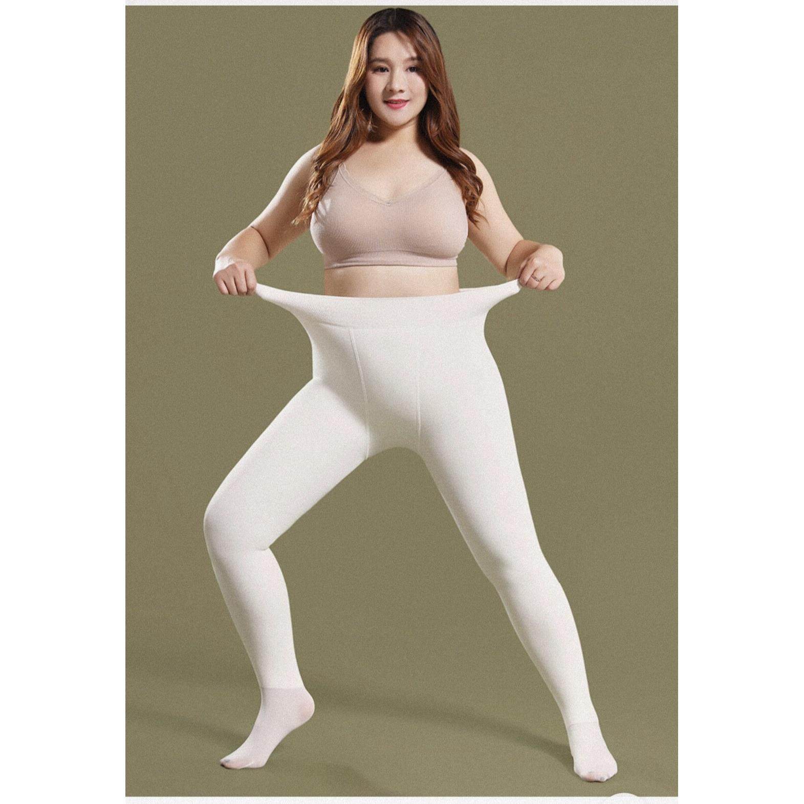 秋冬季女童加肥加大码超大棉白色打底连裤袜子加厚加绒跳舞蹈儿童