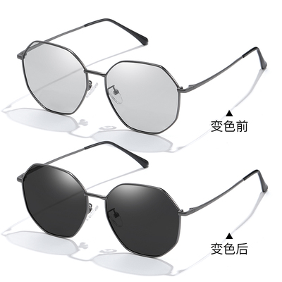 日夜两用偏光变色太阳眼镜男士开车墨镜女防紫外线2021新款潮