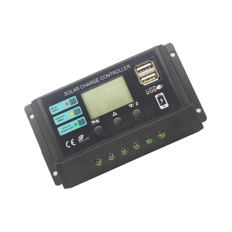 铁锂铅酸电池用太阳能控制器11.1V12.8V10A20A30A光伏发电控制器