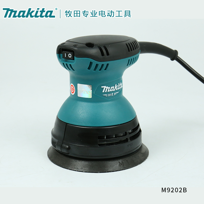 牧田砂光机m9202打磨机盘式轨道圆盘小型抛光机木P工m9204电动工
