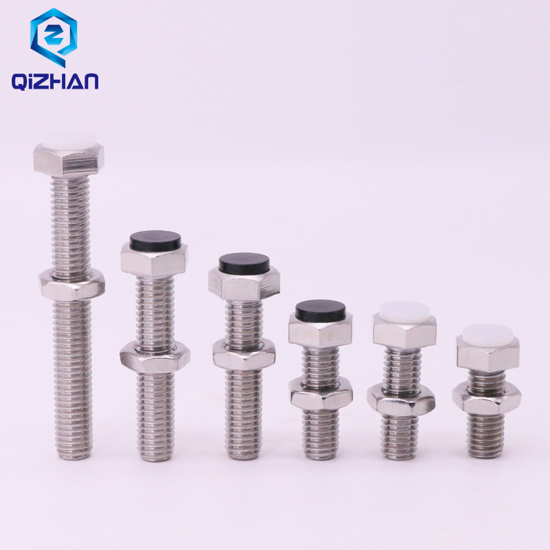 止动螺栓带聚氨酯缓冲限定位螺丝外六角SUST/PSST3/4/5/6/8/10/12