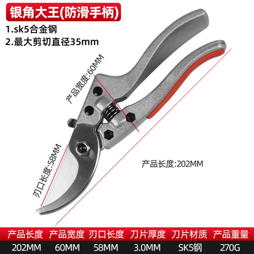 德国进口剪树枝专用剪刀园艺果树修枝剪sk5家用修花省力剪子园林