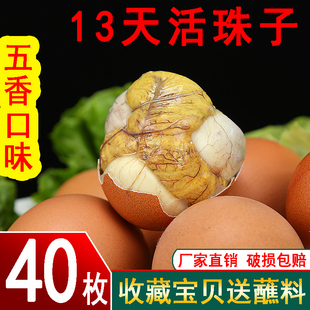 美芙记新鲜13天活珠子五香味 香辣味 熟的开袋即食钢化蛋非毛鸡蛋