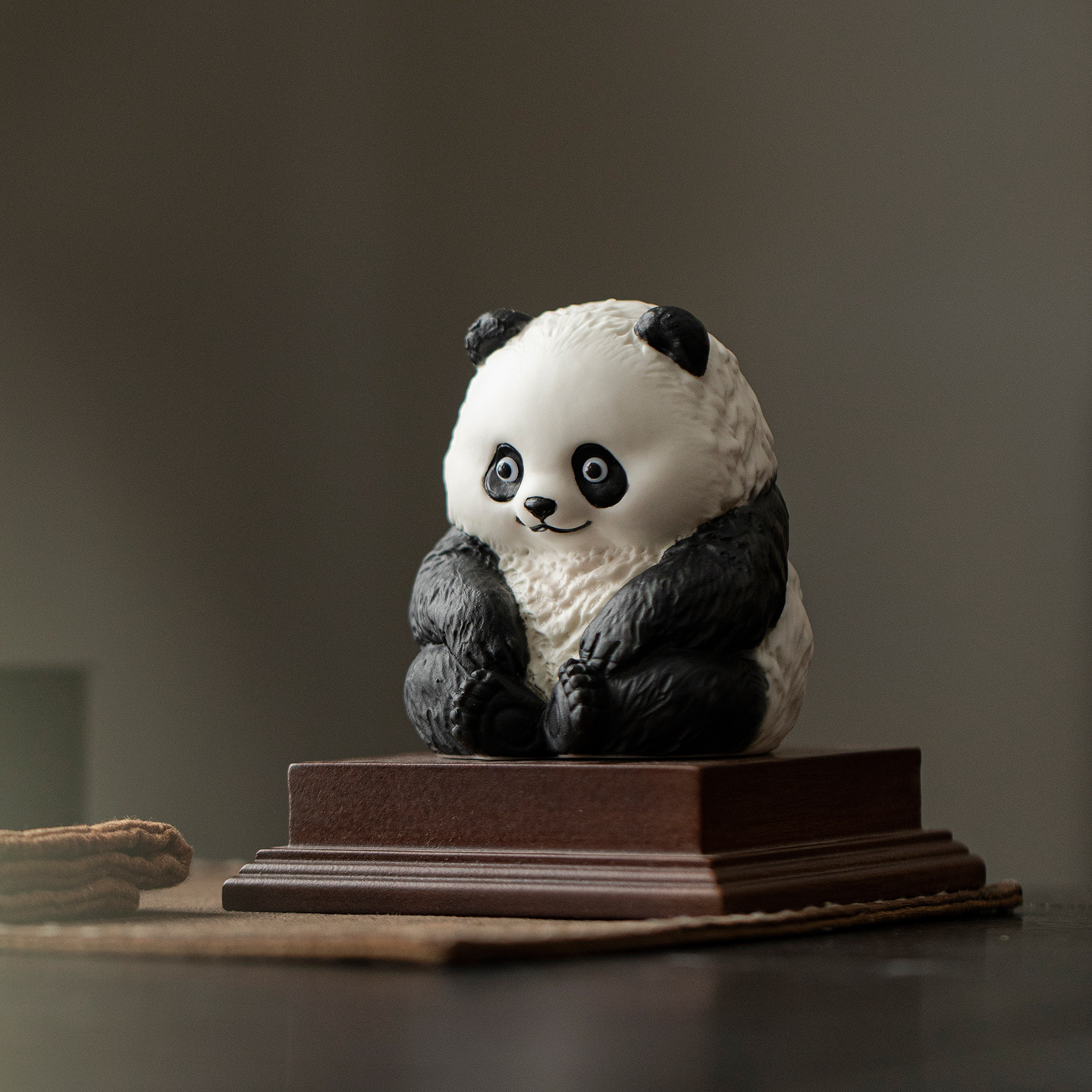 可爱陶瓷四不小熊猫茶宠