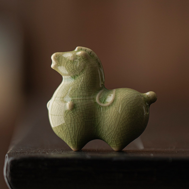 马年生肖可养开片唐马茶宠摆件陶瓷桌面装饰客厅摆设招财乔迁礼物,餐饮具,茶宠摆件,淘宝优惠券,粉丝福利购,淘宝优惠卷