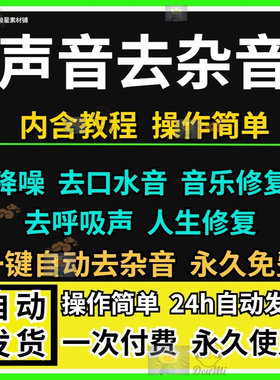 音频降噪神器软件 录音修复去杂音专业制作剪辑降低消除视频噪音