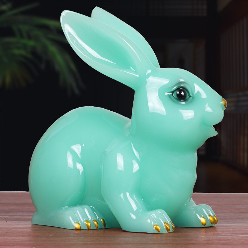 客厅酒柜摆件平安富贵兔子家里玄关电视柜装饰品乔迁之喜新居礼物,家居饰品,玉雕,淘宝优惠券,粉丝福利购,淘宝优惠卷