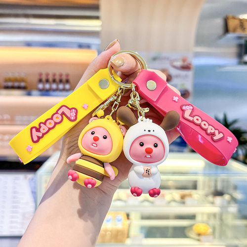 网红爆款小海狸钥匙扣网红露比挂件情侣礼品与汽车钥匙链绝挂挂饰