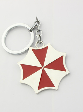 欧美电影周边 resident evil 生化危机保护伞 标志钥匙扣挂件