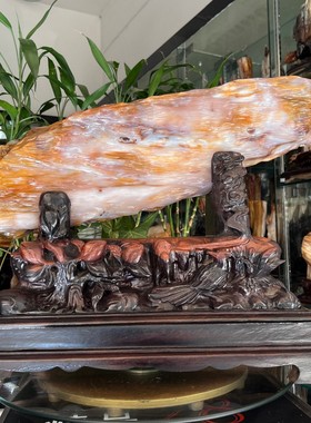 树化玉硅化木摆件冰种木化石400130客厅木化玉缅甸树化石客厅奇石