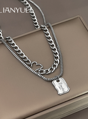 恋约方牌项链女高级感