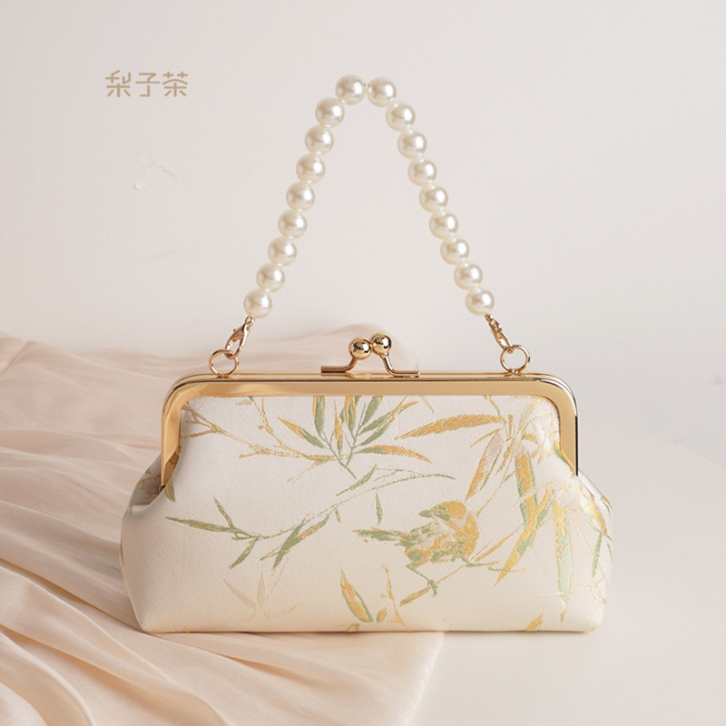 新中式小包包搭配穿旗袍的包古风手拿包汉服珍珠手提包女国风手包,箱包皮具/热销女包/男包,通用款女包,淘宝优惠券,粉丝福利购,淘宝优惠卷