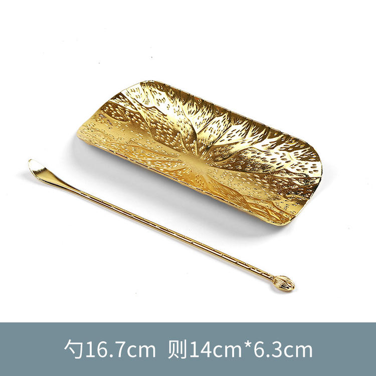 【源头工厂】合金铜竹制茶则茶拨茶道六君子茶勺赏茶荷茶具配件