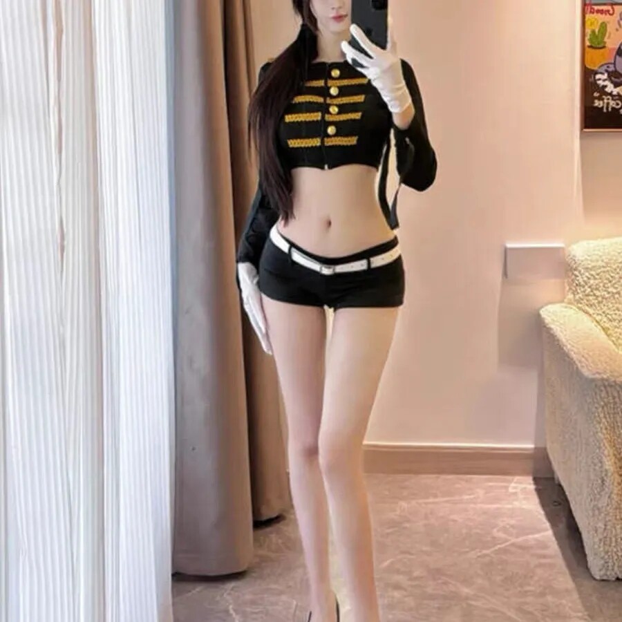 今夜无眠 迷人反派 性感女装机车制服角色扮演套装女警cos夜店