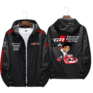 丰田车队服GR赛车服比赛衣服汽车爱好者拉链开衫夹克外套上衣服潮