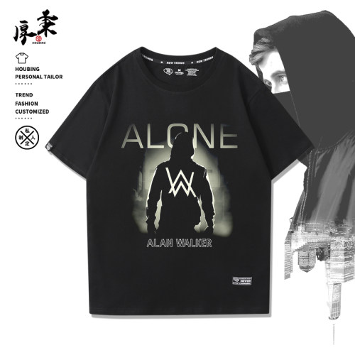 艾伦沃克短袖纯棉衣服dj同款